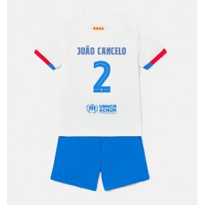 Barcelona Joao Cancelo #2 Replika Babytøj Udebanesæt Børn 2023-24 Kortærmet (+ Korte bukser)
